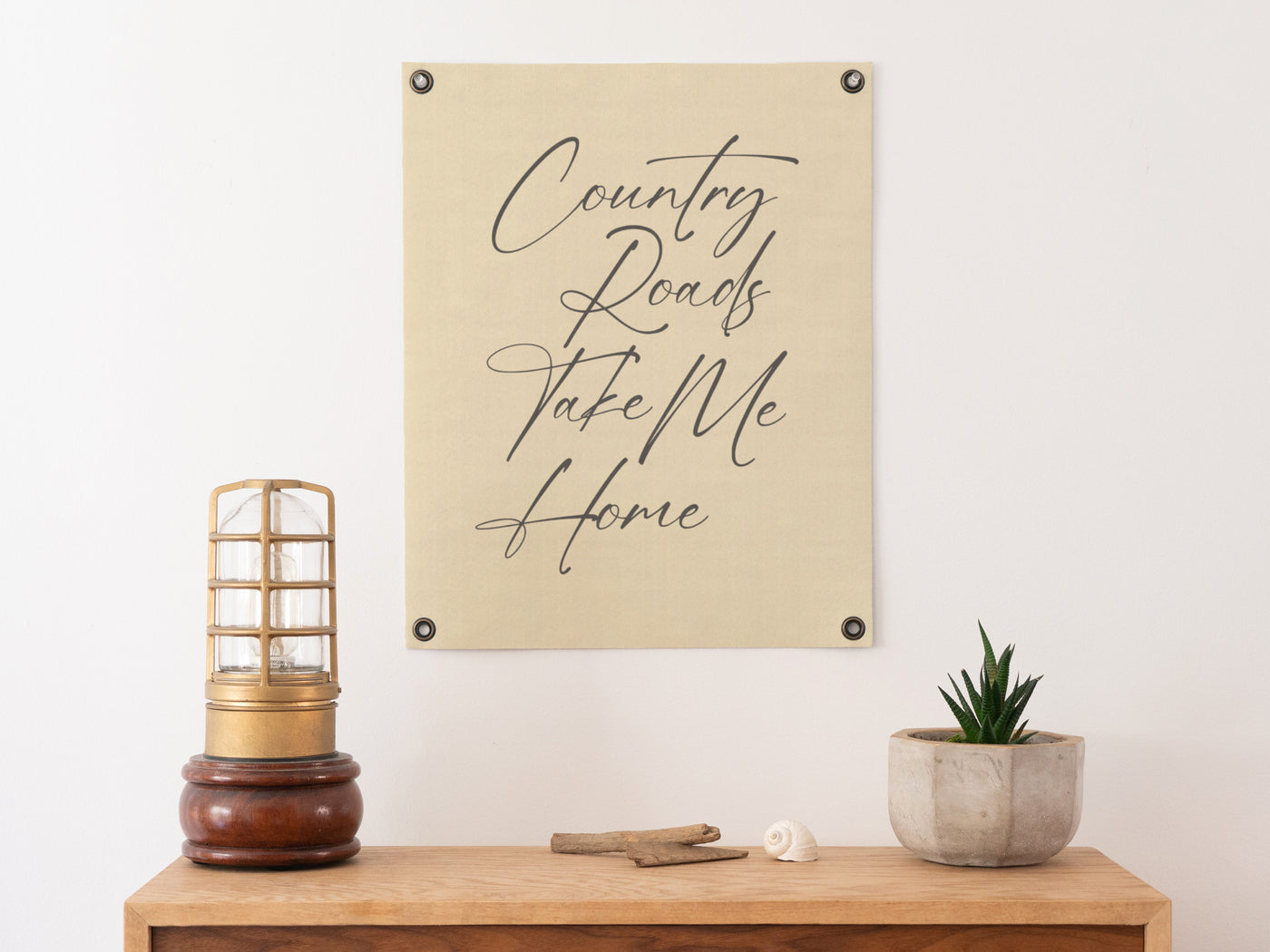 Country Roads Take Me Home Felt Banner