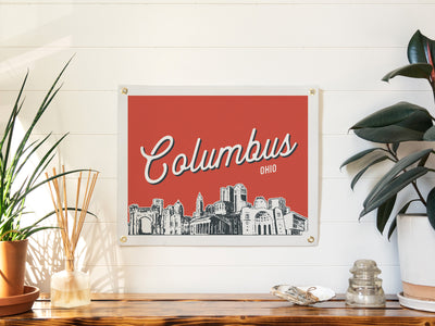 Columbus, Ohio City Felt Banner