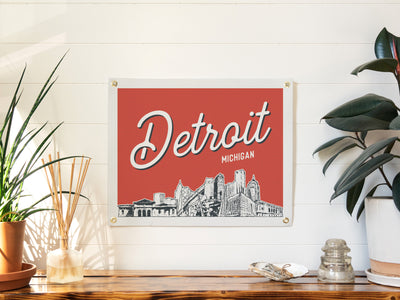 Detroit, Michigan City Felt Banner