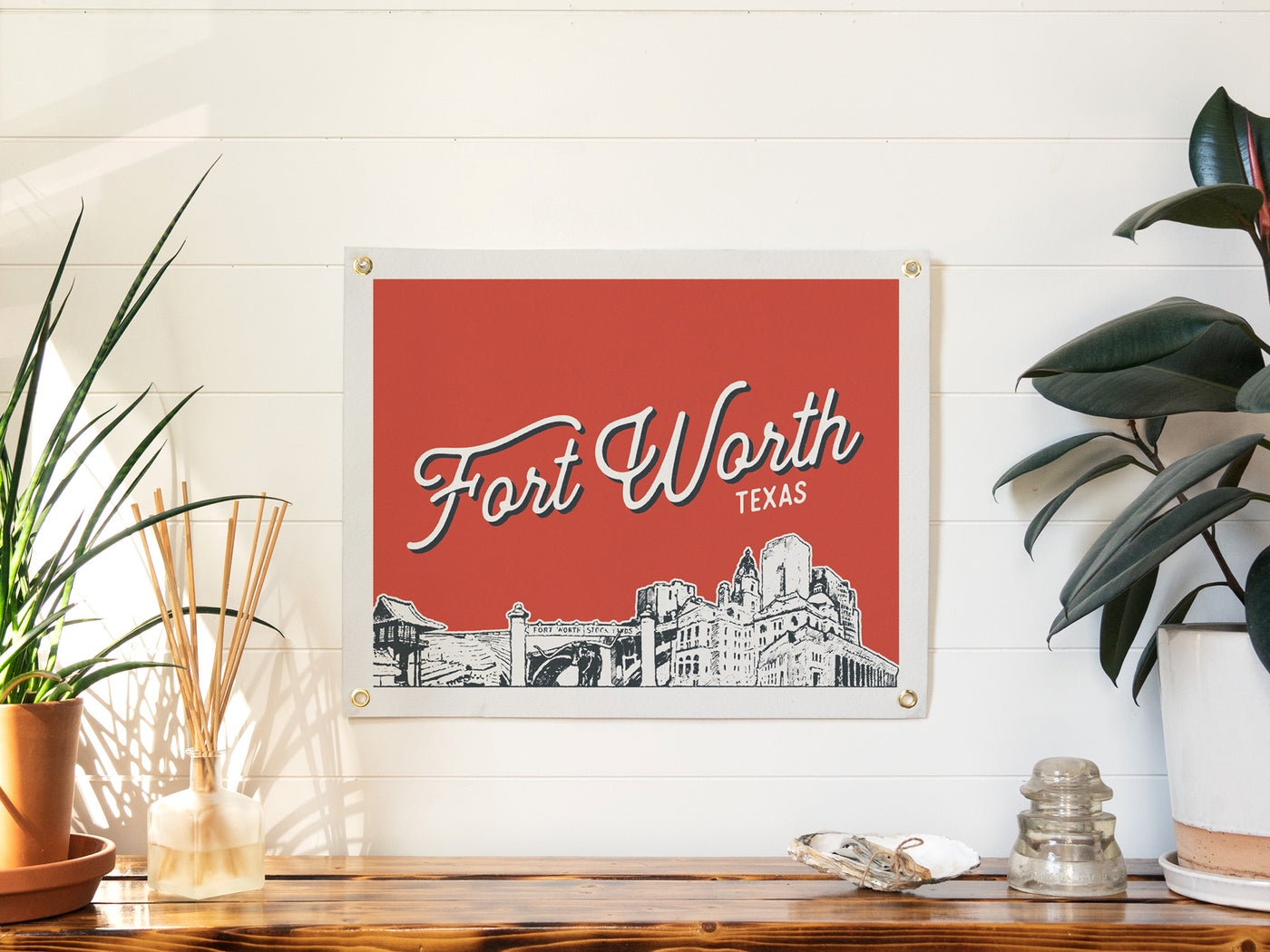 Fort Worth, Texas City Felt Banner