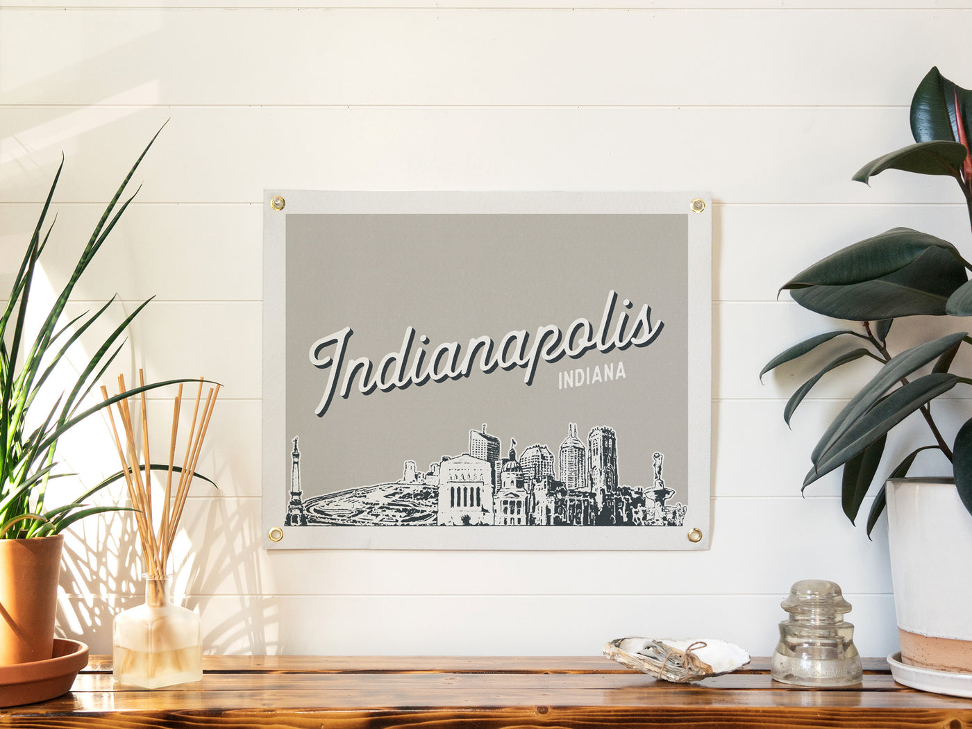 Indianapolis, Indiana City Felt Banner