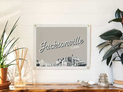 Jacksonville, Florida City Felt Banner