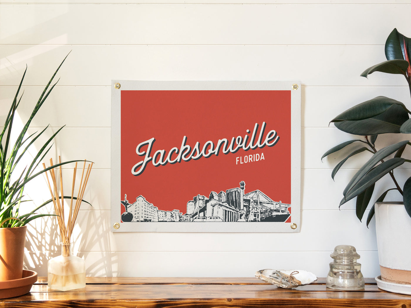 Jacksonville, Florida City Felt Banner