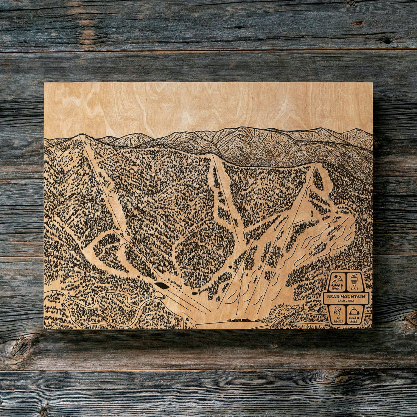 Bear Mountain, California Ski Trail Map