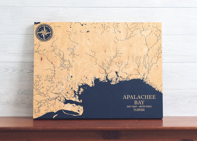 Apalachee Bay, Florida U.S. Coastal Map