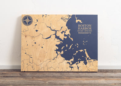 Boston Harbor, Massachusetts U.S. Coastal Map