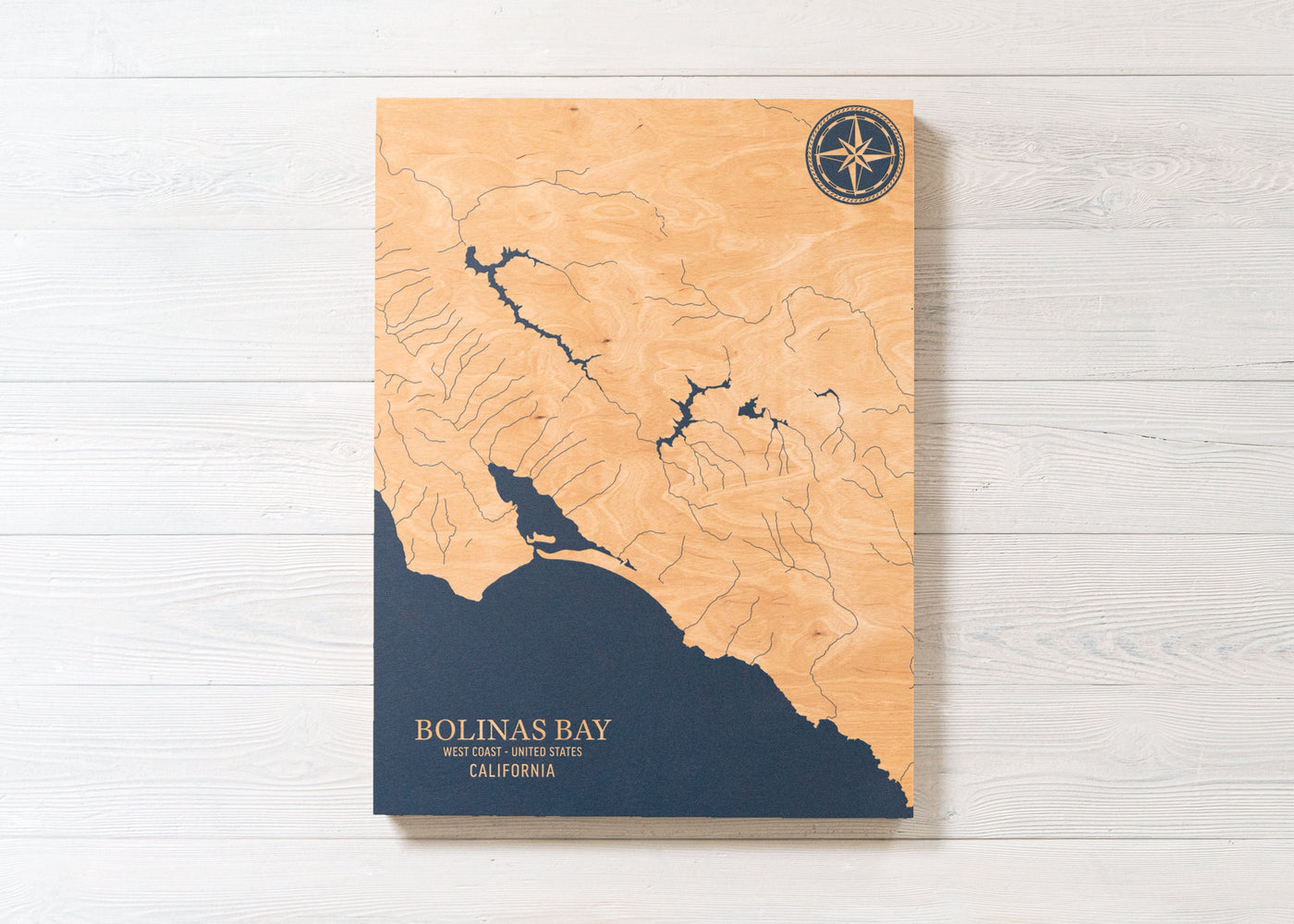 Bolinas Bay, California U.S. Coastal Map
