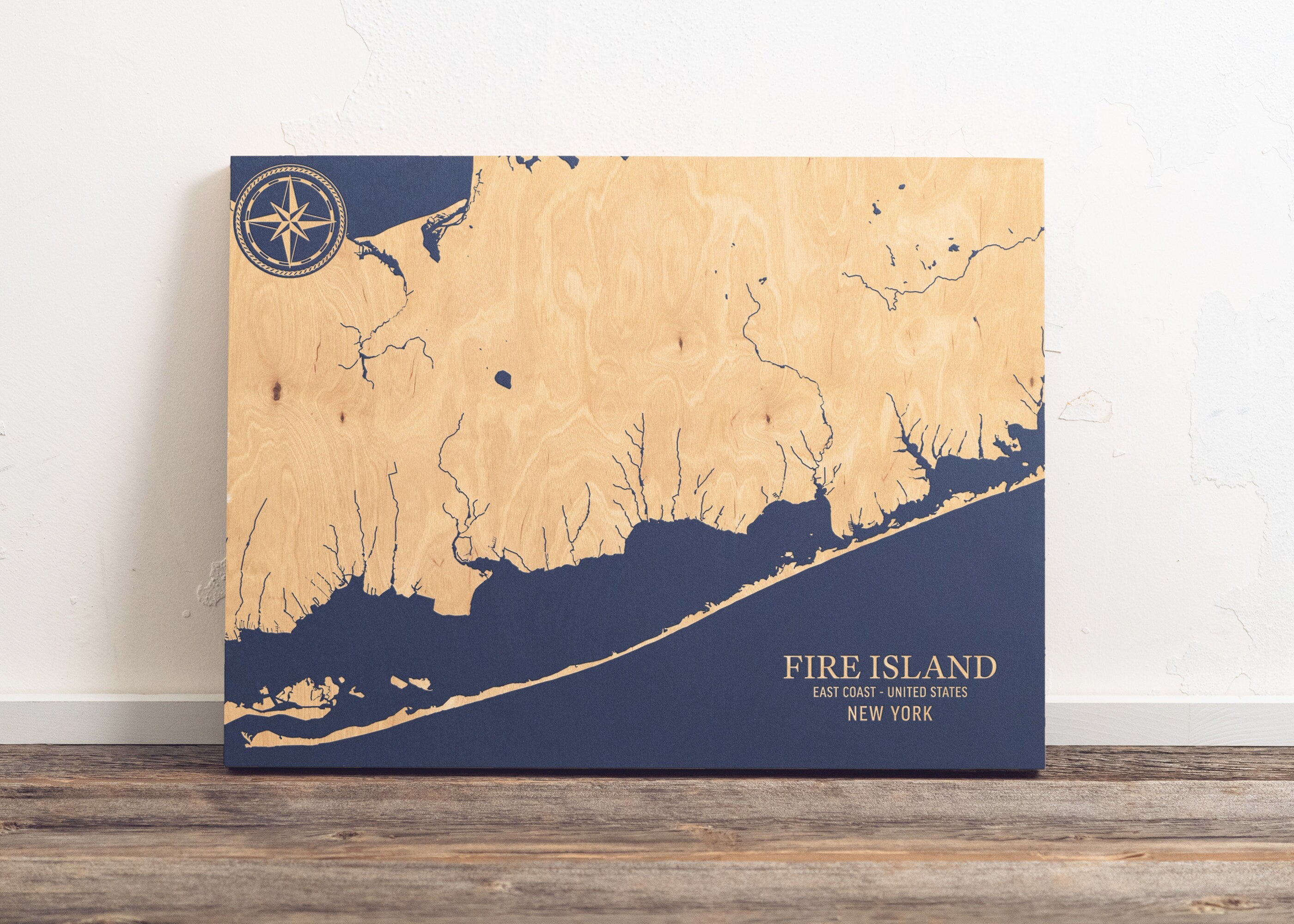 Fire Island, New York Map Coast Chart Benoit's Design Co.