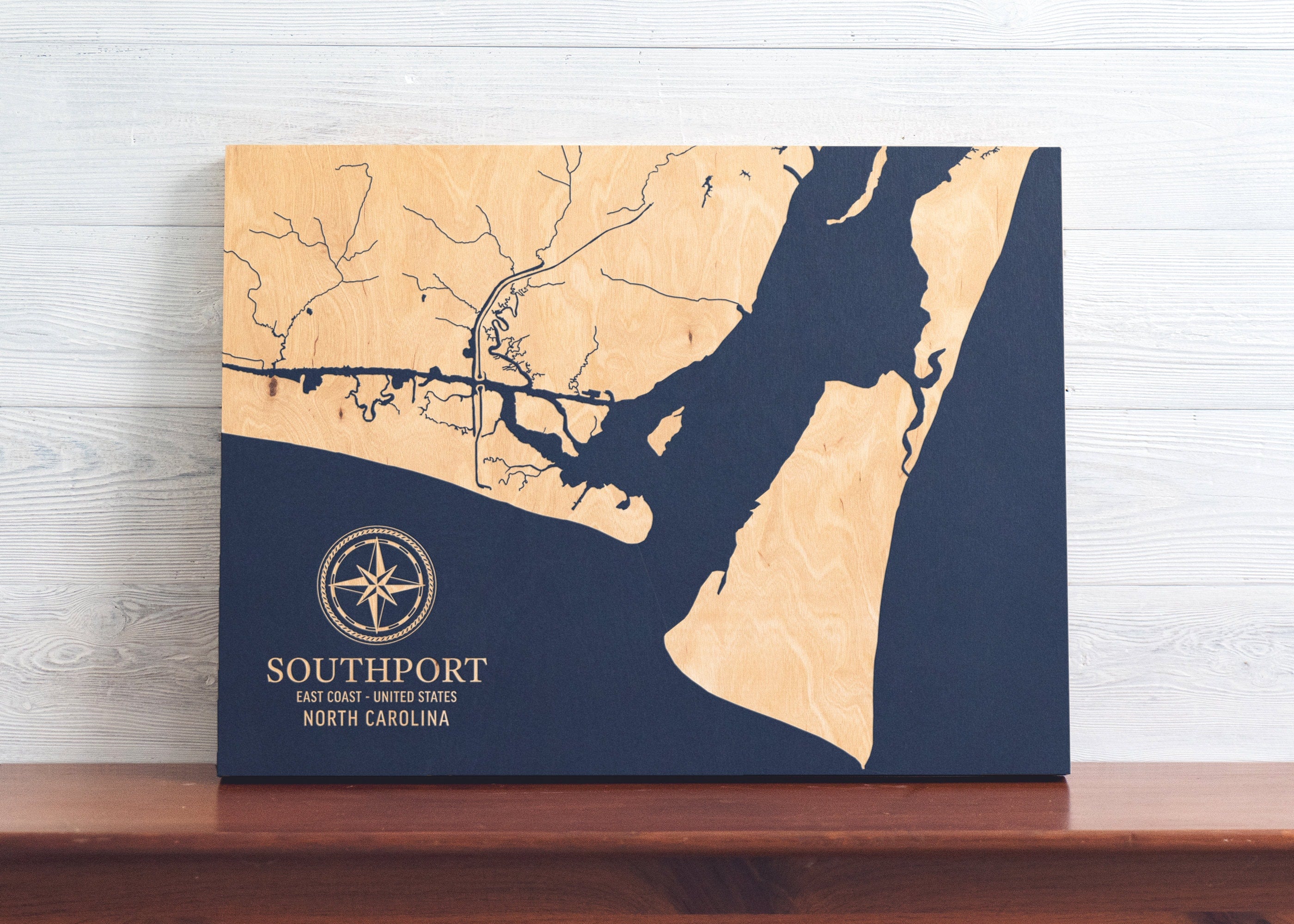 Southport, North Carolina Map Coast Chart Benoit