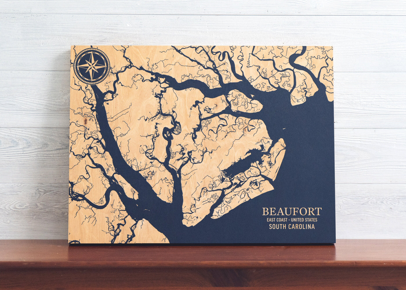 Beaufort, South Carolina U.S. Coastal Map