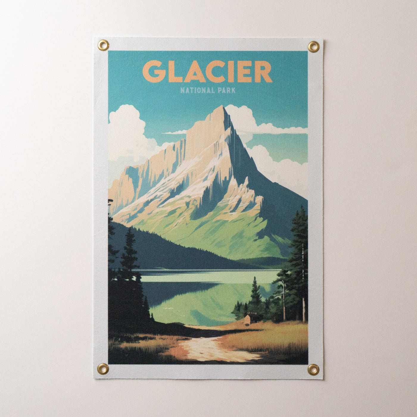 Glacier National Park Felt Banner
