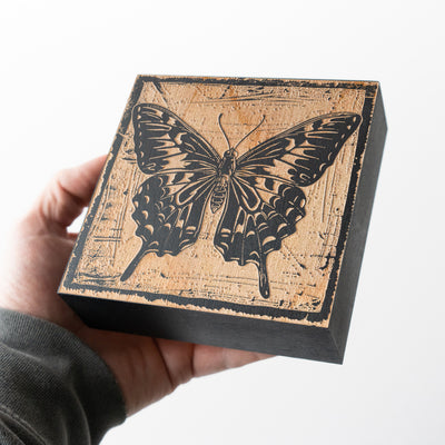 Butterfly Mini Engraved Birch Wood Panel