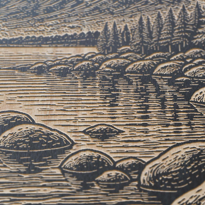 Lake Tahoe Engraved Birch Art Panel