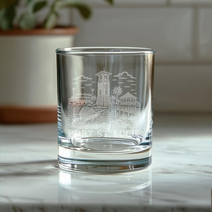 Port St. Lucie Florida Engraved Glass