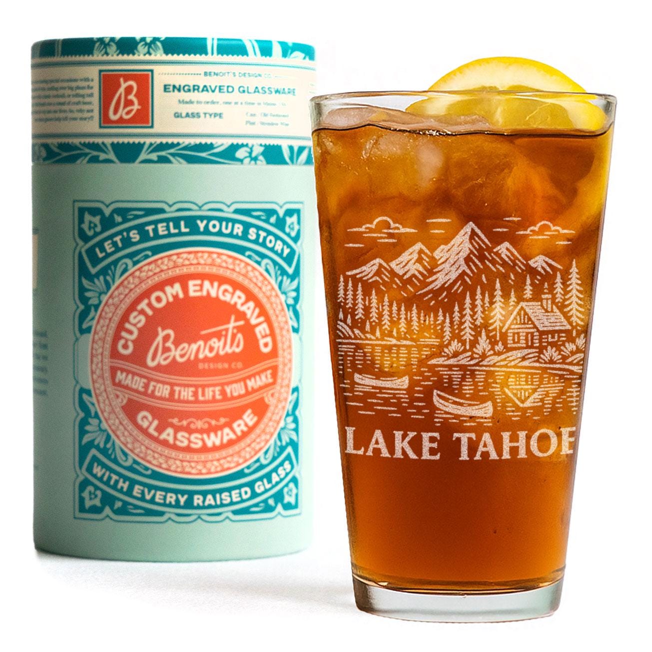 Lake Tahoe California Nevada Glass