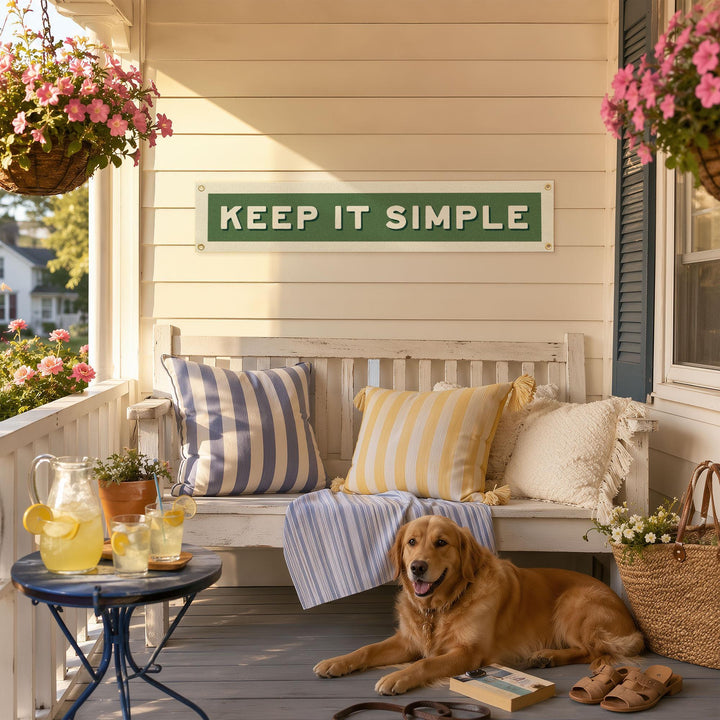 Keep It Simple Felt Banner