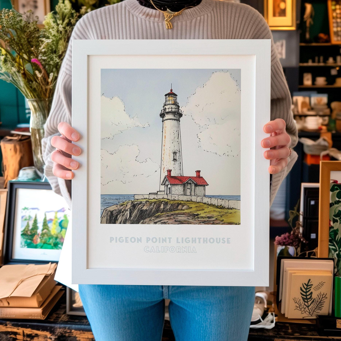 Pigeon Point Lighthouse California Wall Art Print