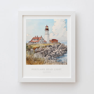 Portland Head Light Wall Art Print