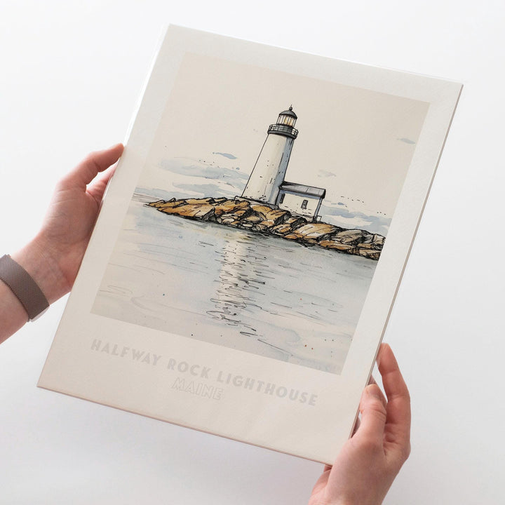 Halfway Rock Lighthouse, Maine Print