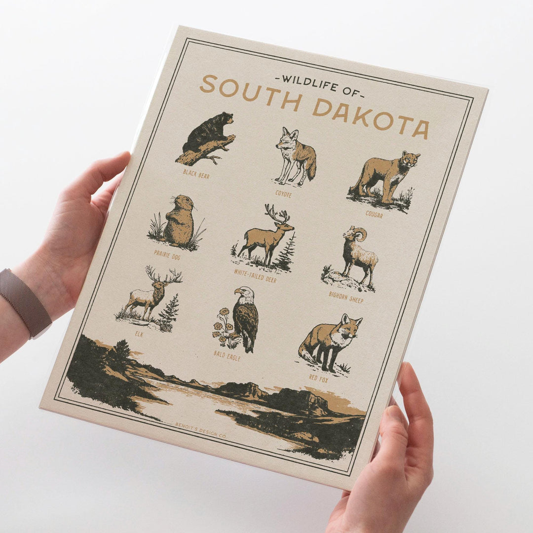 South Dakota Wildlife Print