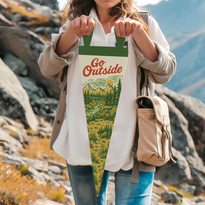 Go Outside Felt Pennant