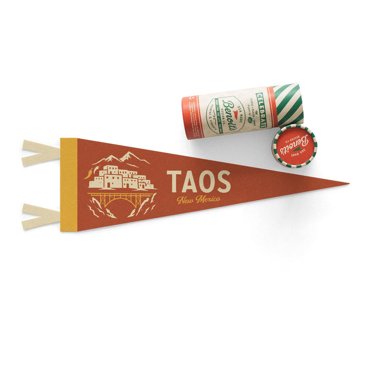 Taos New Mexico Felt Pennant