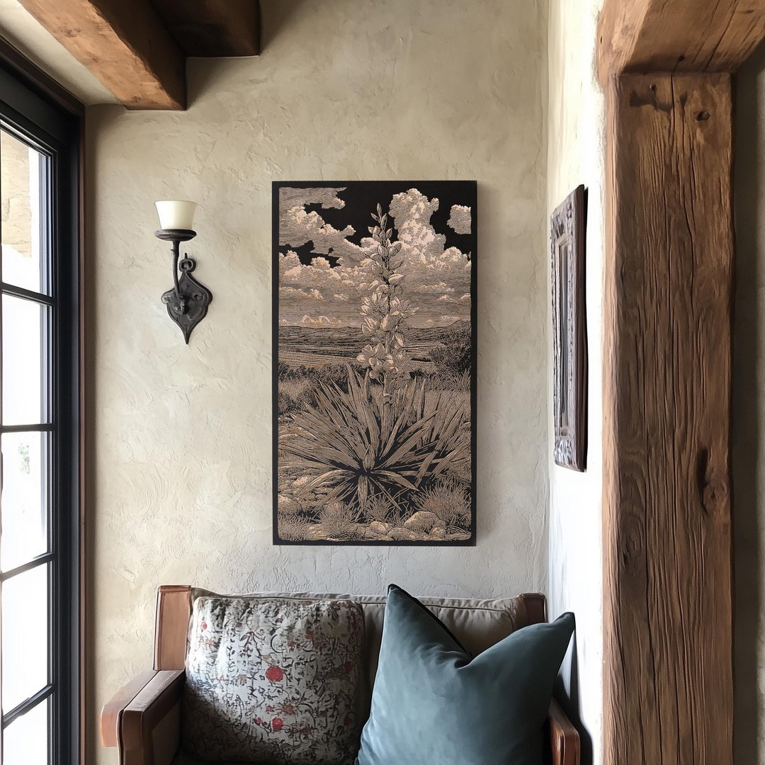 Flowering Yucca Engraved Illustrations