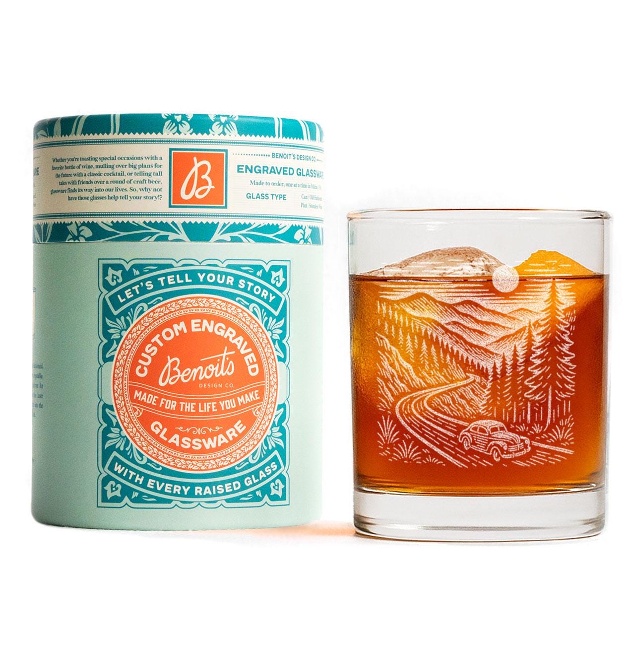 Blue Ridge Parkway Engraved Glasses