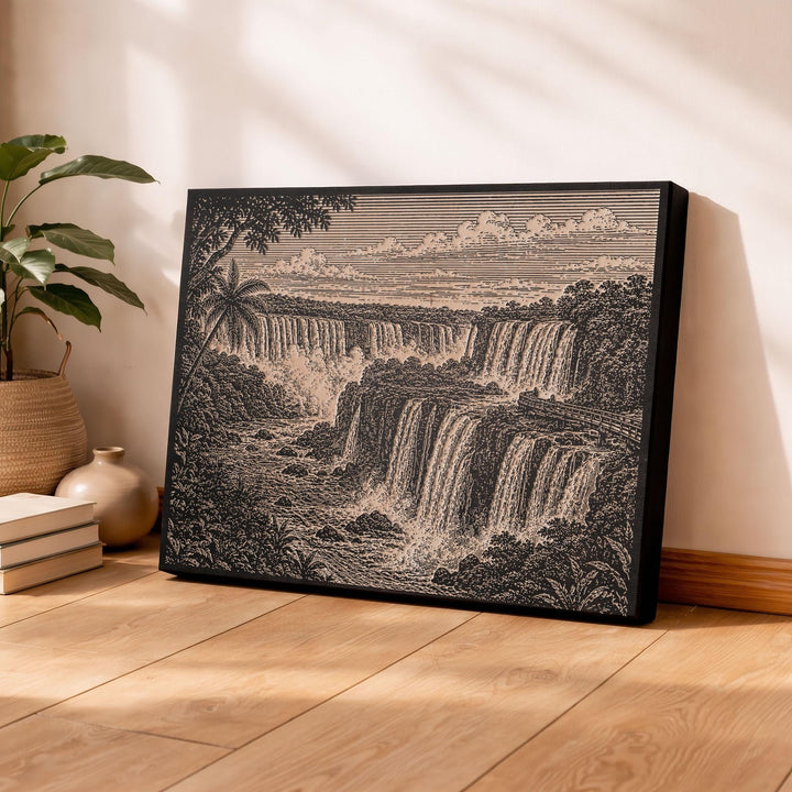 Iguazú Falls Engraved Birch Art Panel
