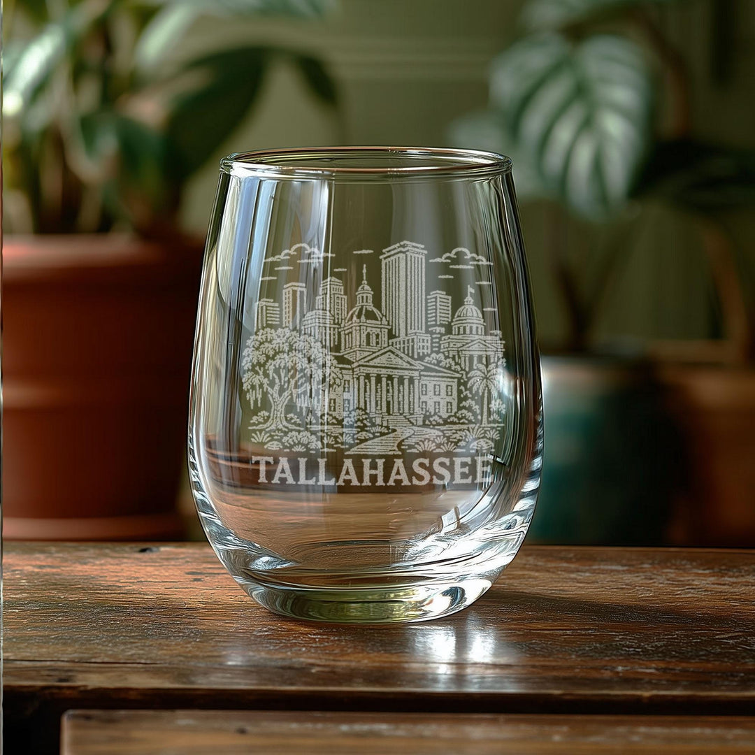 Tallahassee Florida Engraved Glass