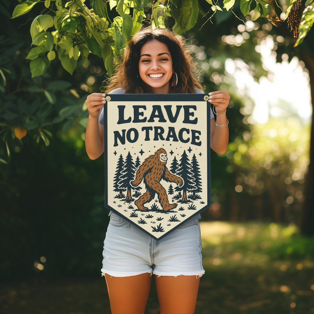 Leave No Trace Sasquatch Felt Camp Flag
