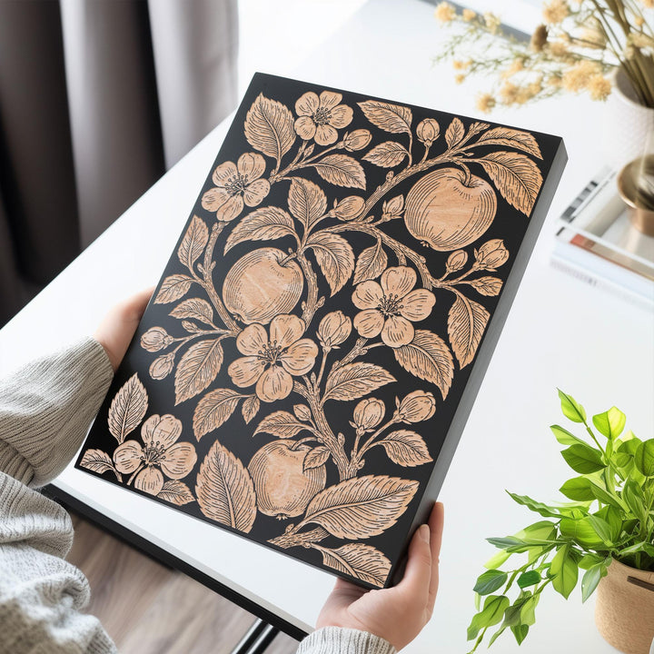 Apples Engraved Birch Art Panel