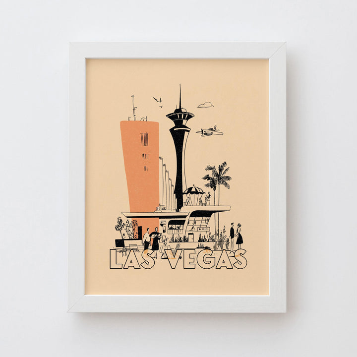 Las Vegas, Nevada Mid Century Travel Poster