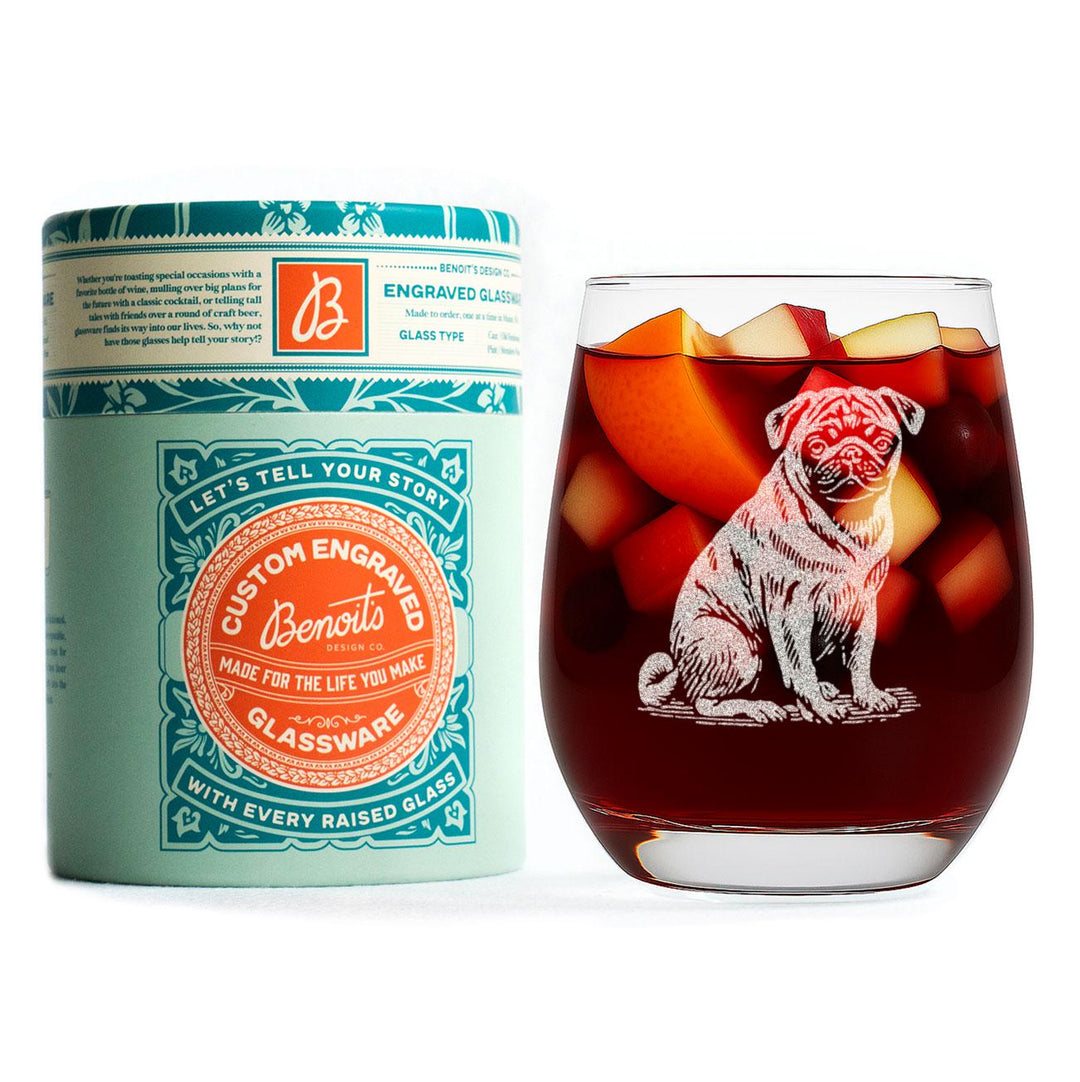 Pug Customizable Dog Glasses