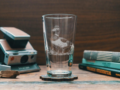 Mallard Duck Glasses | Birding Personalized Whiskey, Wine & Beer Glassware, Nature Inspired Drinkware, Waterfowl Wildlife Decor, Birder Gift