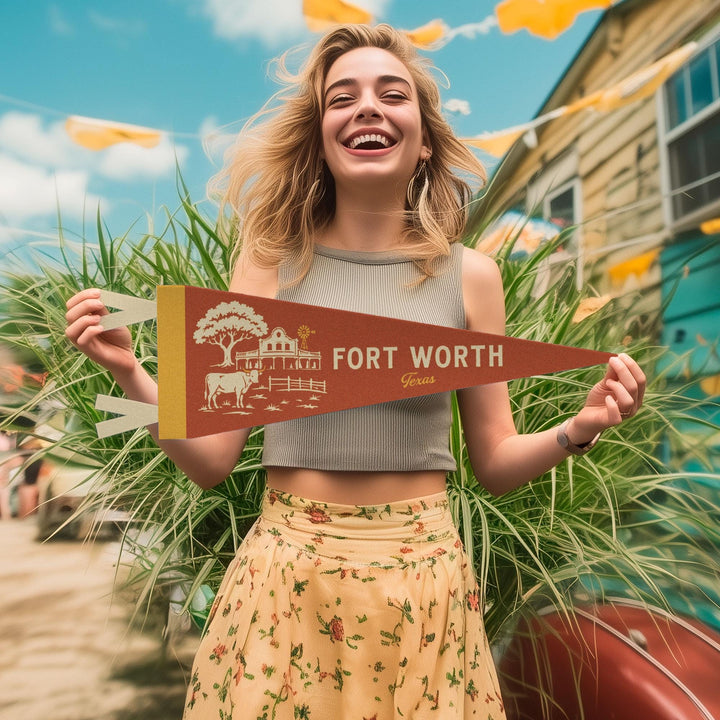 Fort Worth Texas Felt Pennant