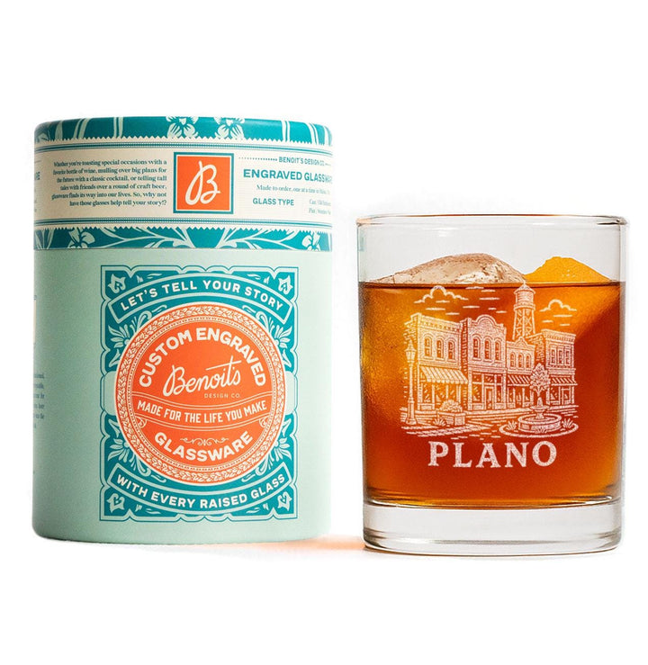 Plano Texas Engraved Glass