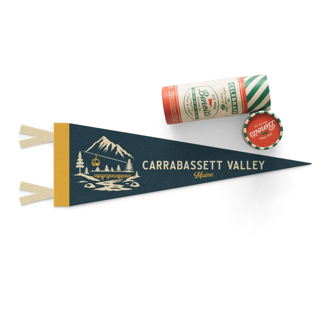 Carrabassett Valley Maine Felt Pennant