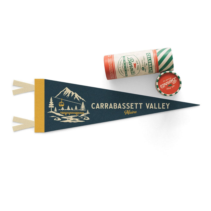 Carrabassett Valley Maine Felt Pennant