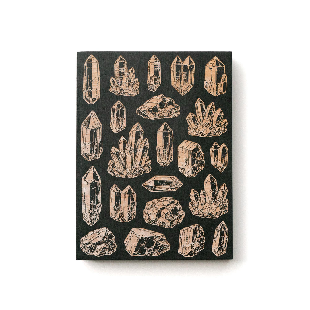 Crystals Engraved Birch Art Panel
