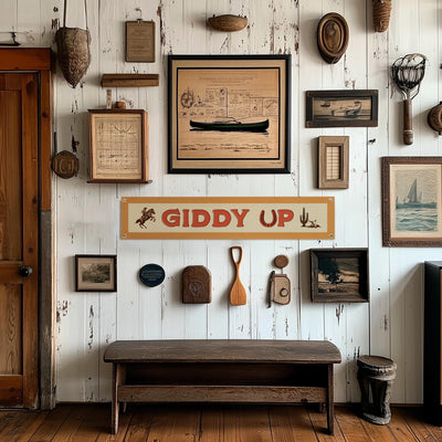 Giddy Up Felt Sign Banner