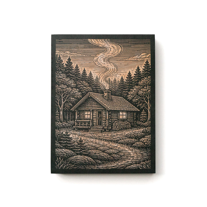 Cabin in the Woods Engraved Illustration
