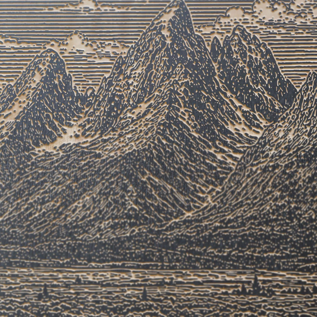 Grand Teton Engraved Birch Art Panel