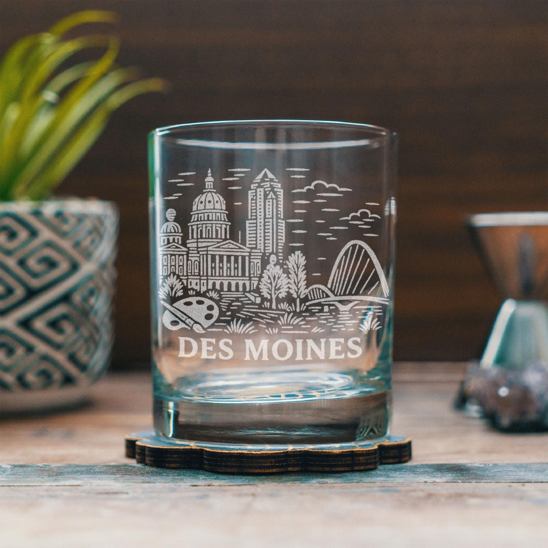 Des Moines Iowa Glasses