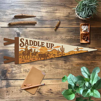 Saddle Up Felt Pennant