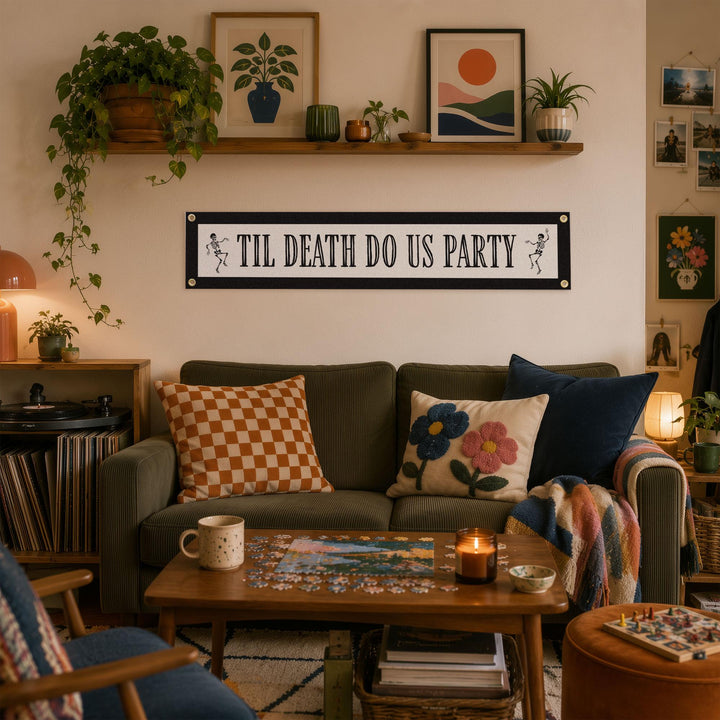 Til Death Do Us Party Felt Banner