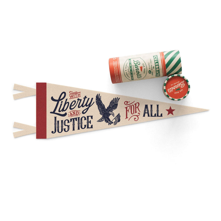 With Liberty and Justice for All Felt Pennant