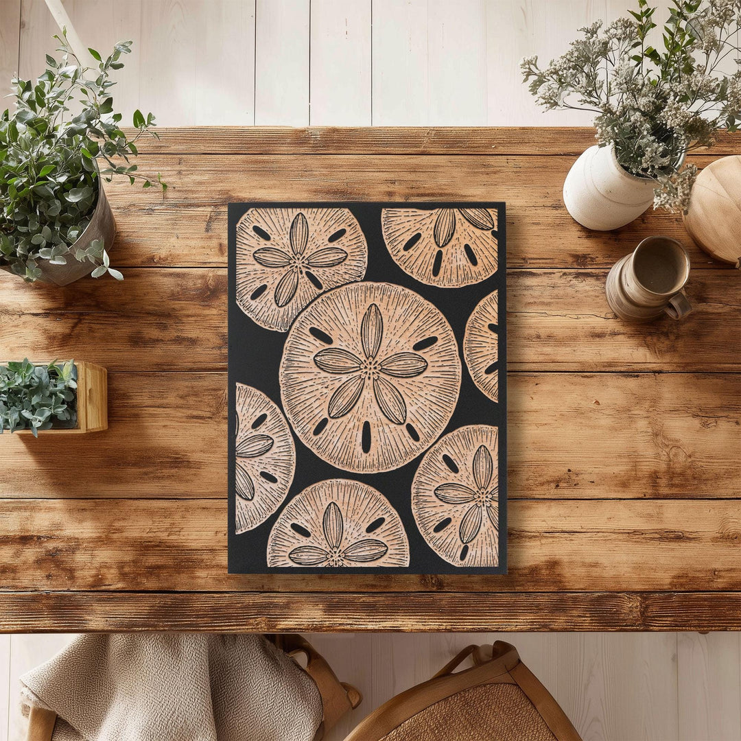 Sand Dollar Engraved Birch Art Panel