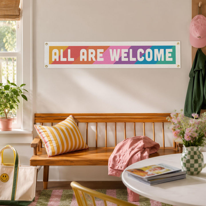 All Are Welcome Felt Banner