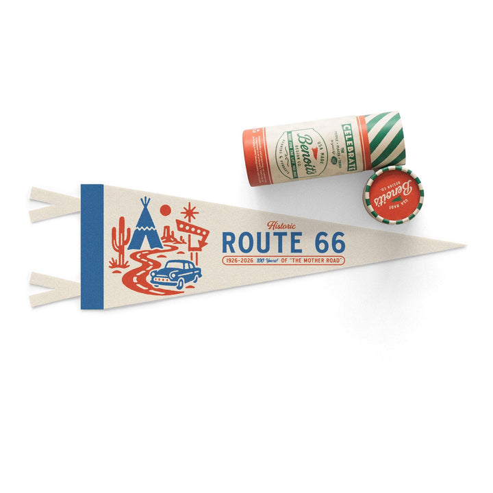 Route 66 Centennial Felt Pennant